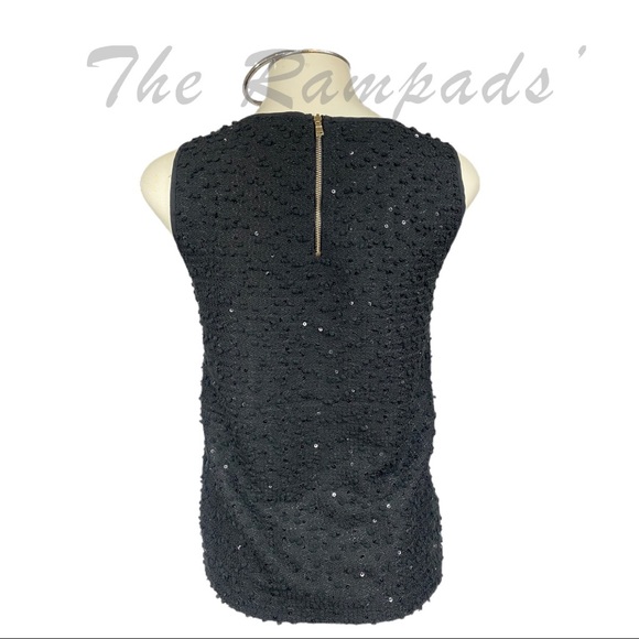 NEW Ann Taylor Black Dressy Sequins Tank Top Size Petite Small - Picture 4 of 9